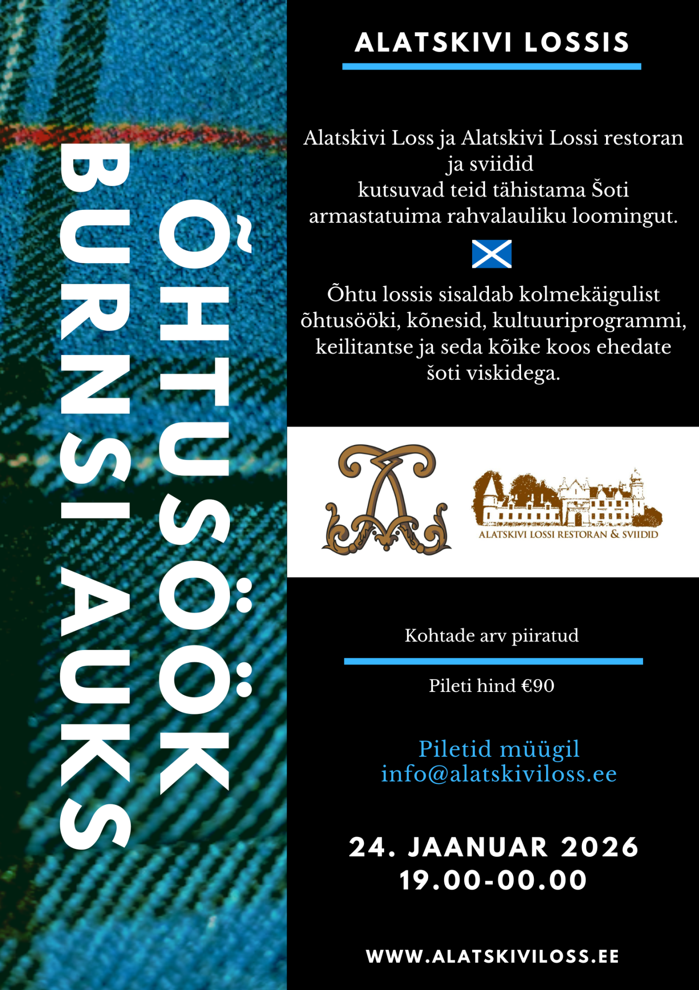 Õhtusöök Burnsi auks 2026