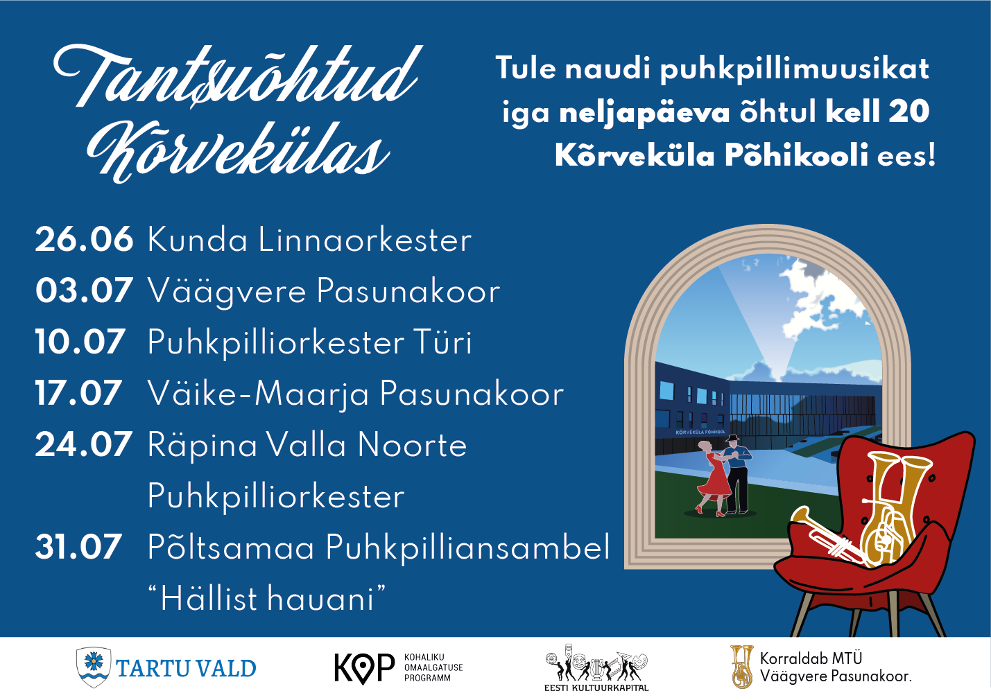 Tantsuõhtud Kõrvekülas Väägvere Pasunakoori ja sõpradega 2025