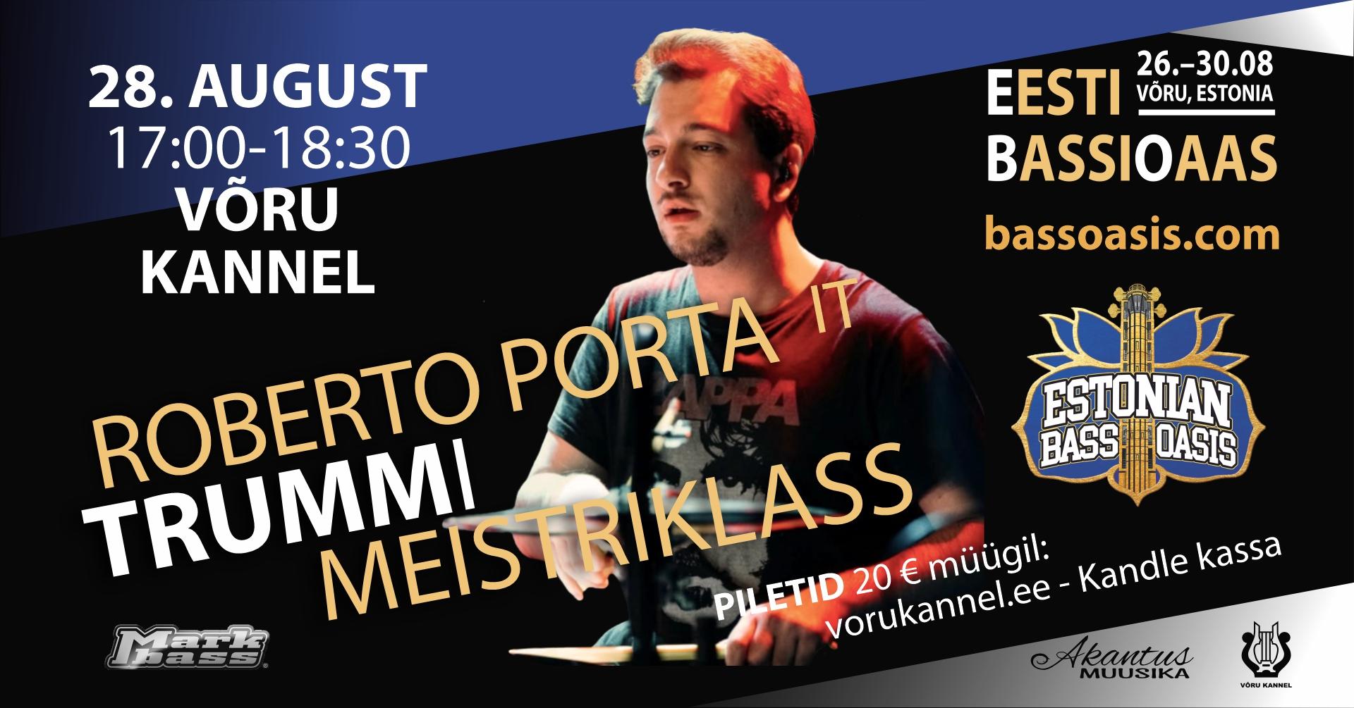 Eesti Bassioaas 2025 – Roberto Porta trummi meistriklass