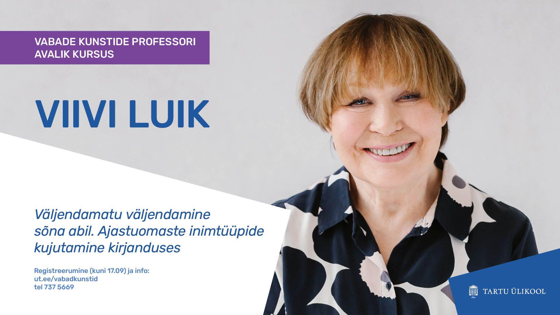 Viivi Luige kursus ajastuomaste inimtüüpide kujutamisest kirjanduses