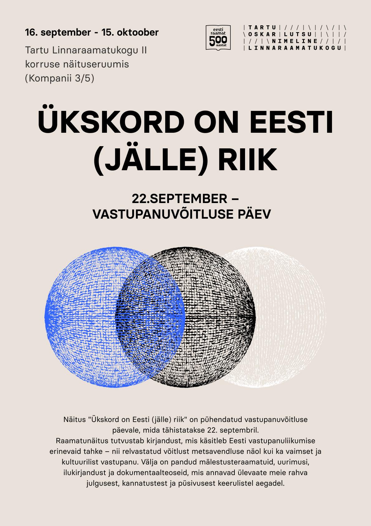Näitus “Ükskord on Eesti (jälle) riik”