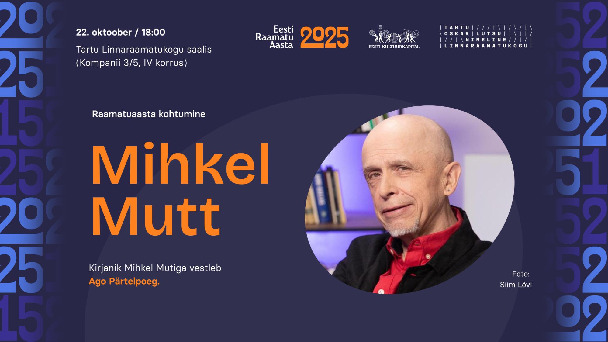Raamatuaasta kohtumine: Mihkel Mutt