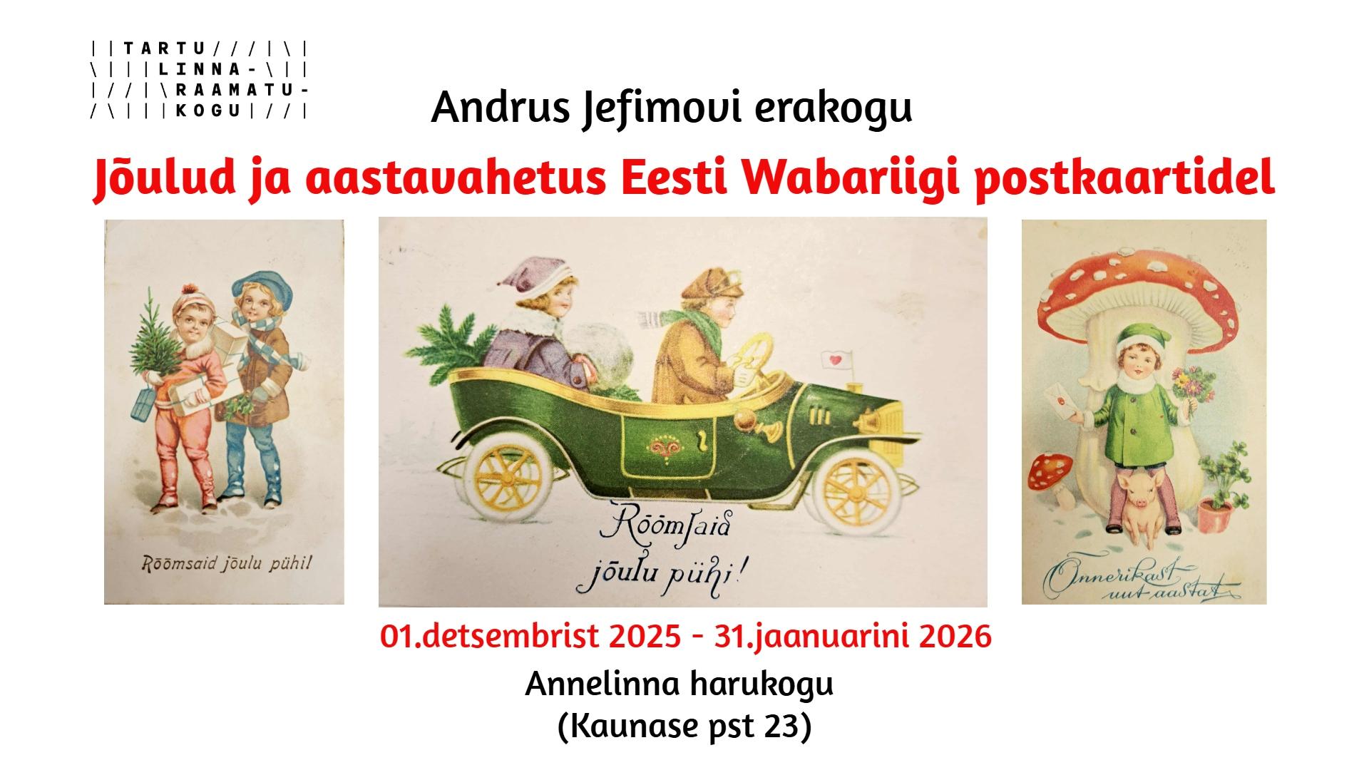 Jõulud ja aastavahetus Eesti Wabariigi postkaartidel