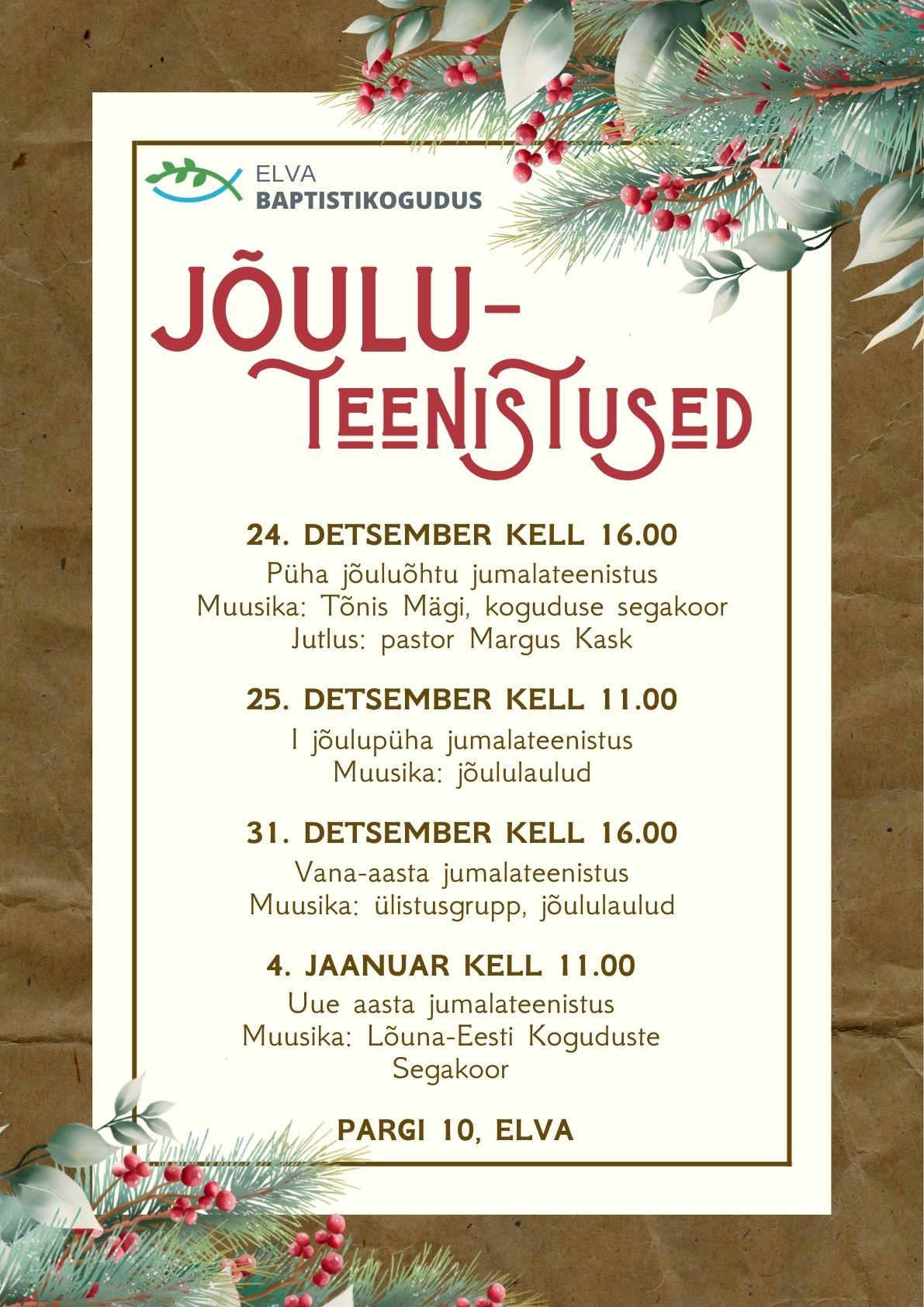 Püha jõuluõhtu jumalateenistus