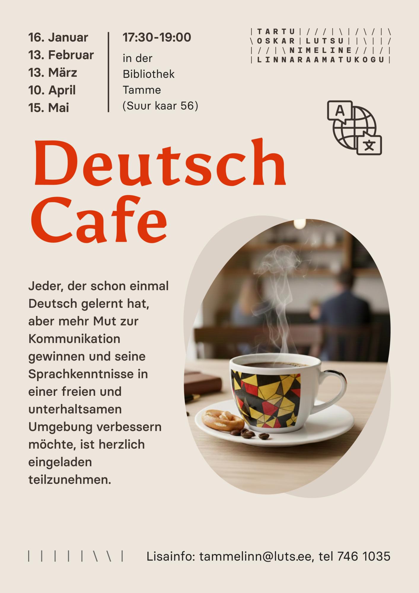 Saksa keele kohvik Tammelinna raamatukogus/Deutsch Cafe in der Bibliothek Tamme