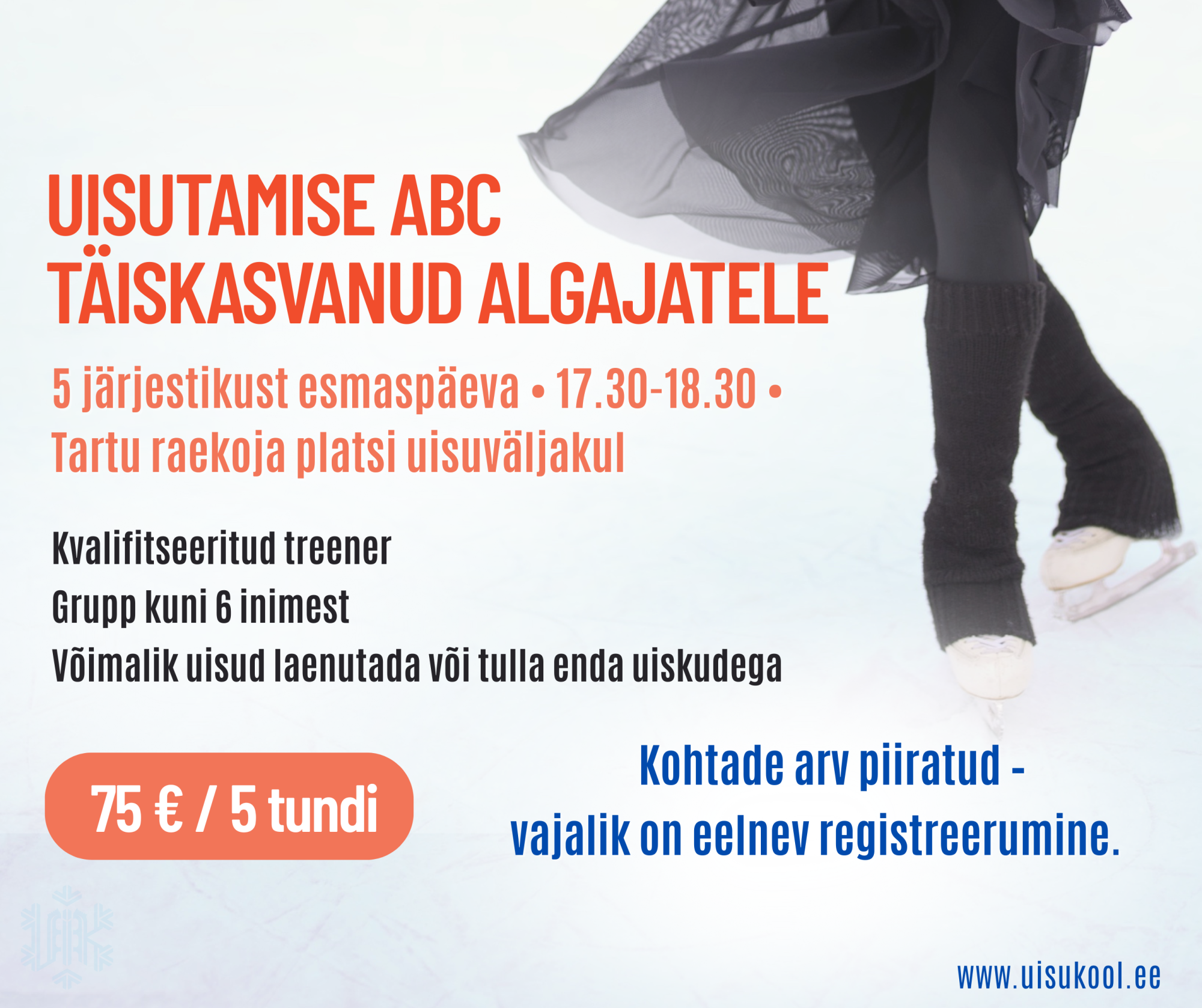 Uisutamise ABC tund – täiskasvanud algajatele