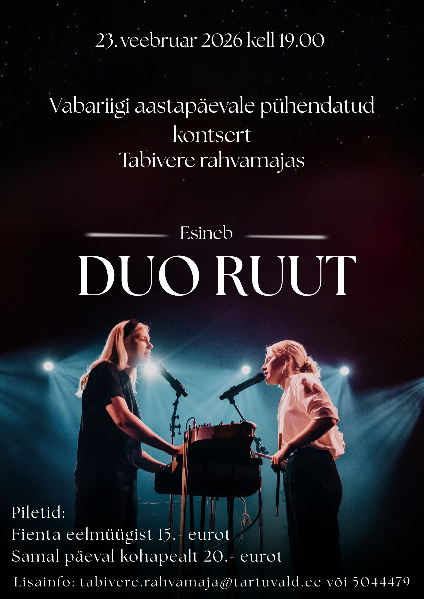 Vabariigi aastapäevale pühendatud kontsert: Duo Ruut