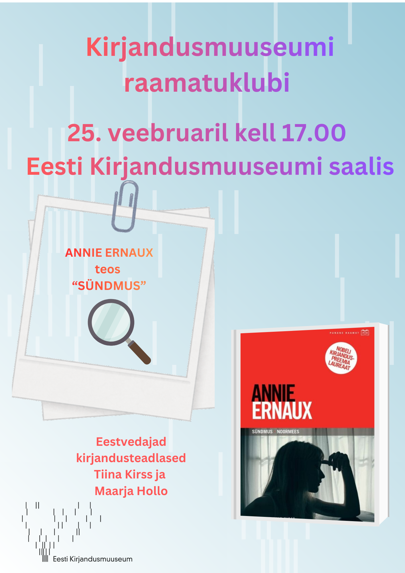 Kirjandusmuuseumi raamatuklubi veebruarikuine kohtumine