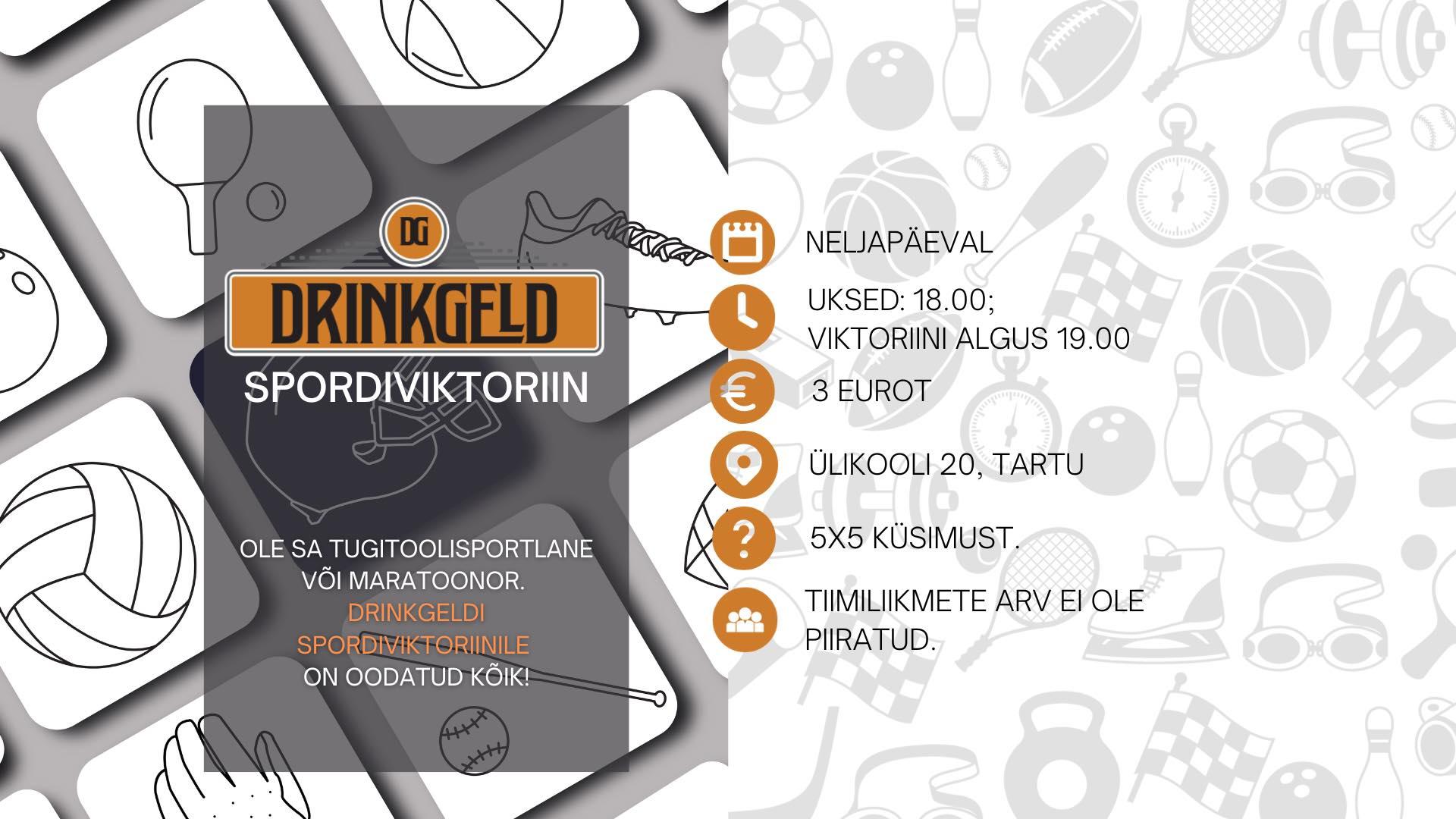 Drinkgeldi spordiviktoriin vol 55 Valmar Põldpaju