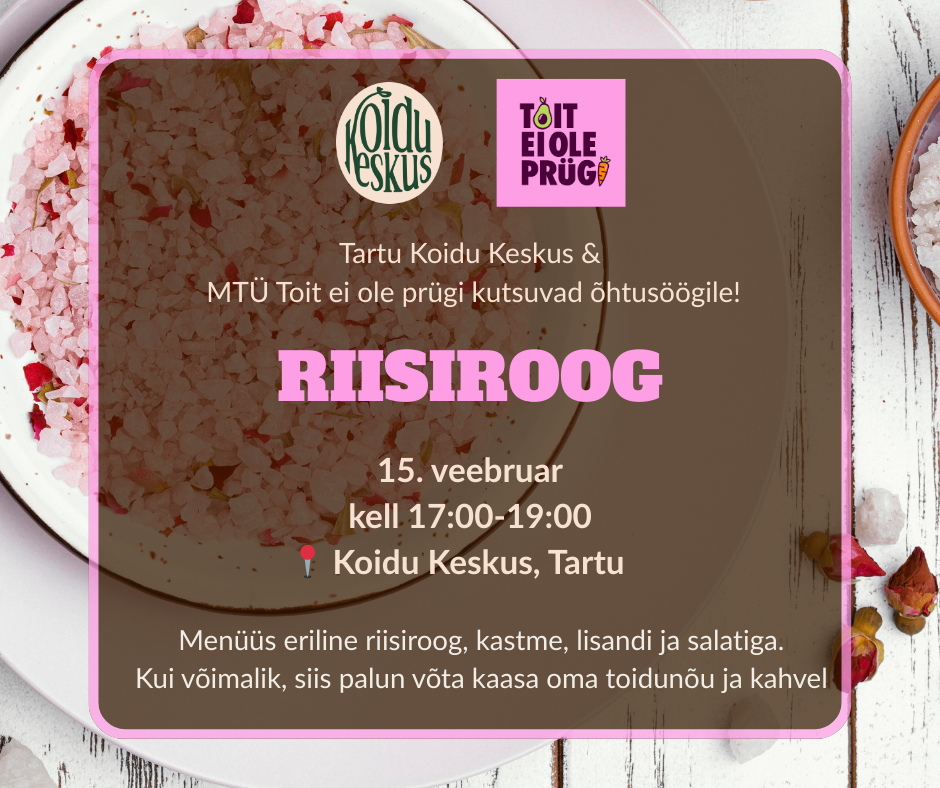 Õhtusöök päästetud toiduga