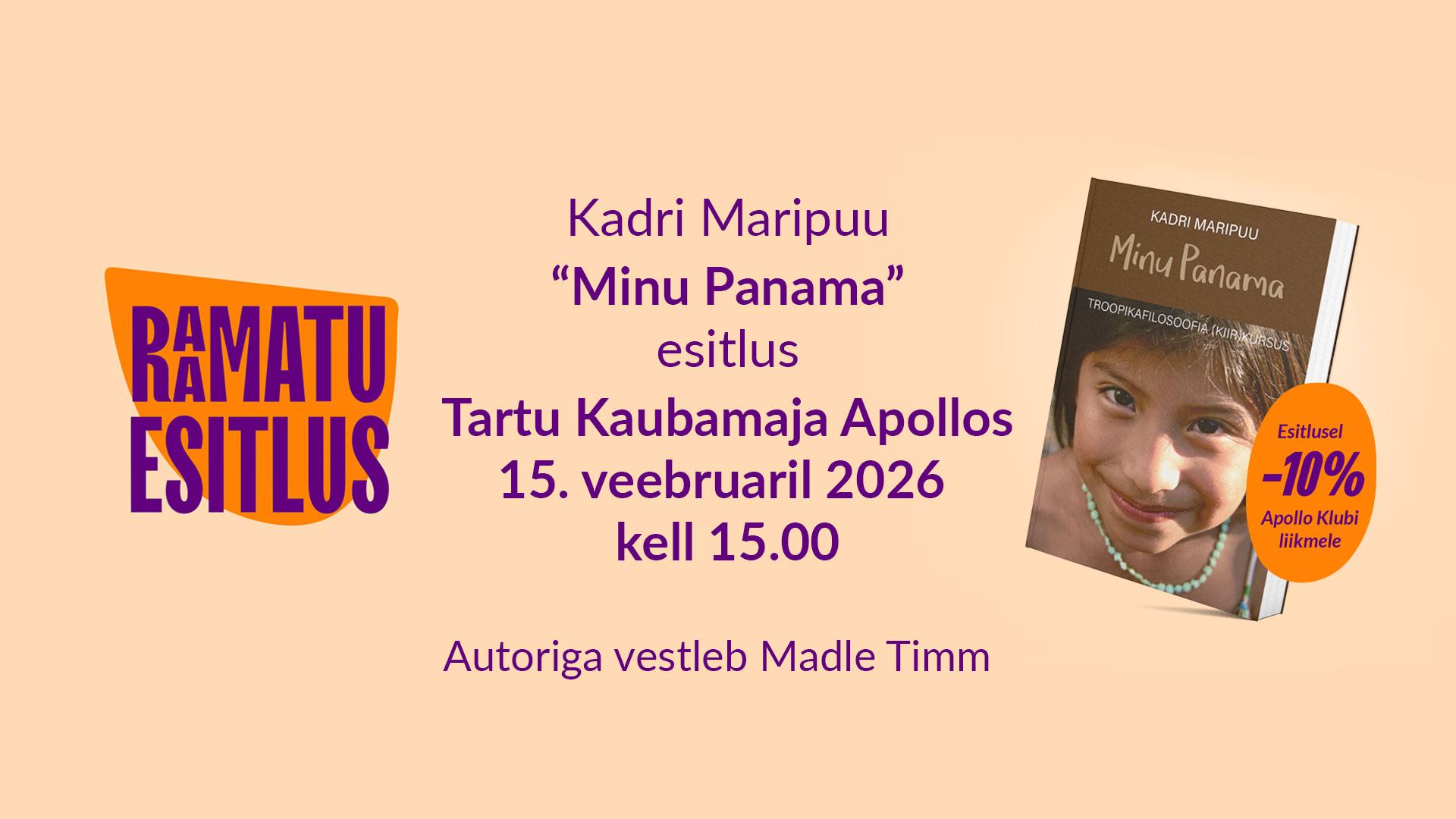 Kadri Maripuu raamatu “Minu Panama” esitlus