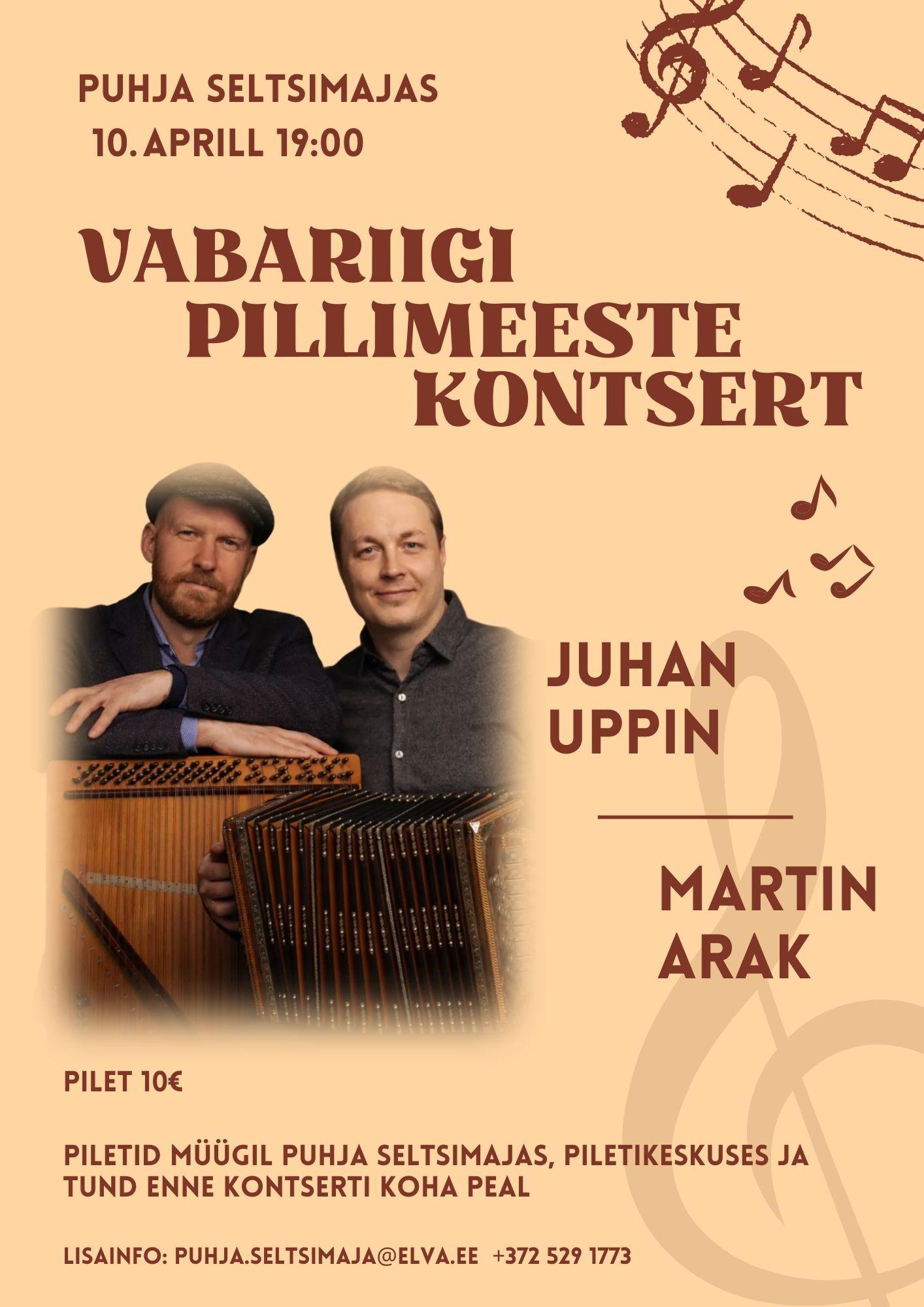 Vabariigi Pillimeeste kontsert – Juhan Uppin ja Martin Arak
