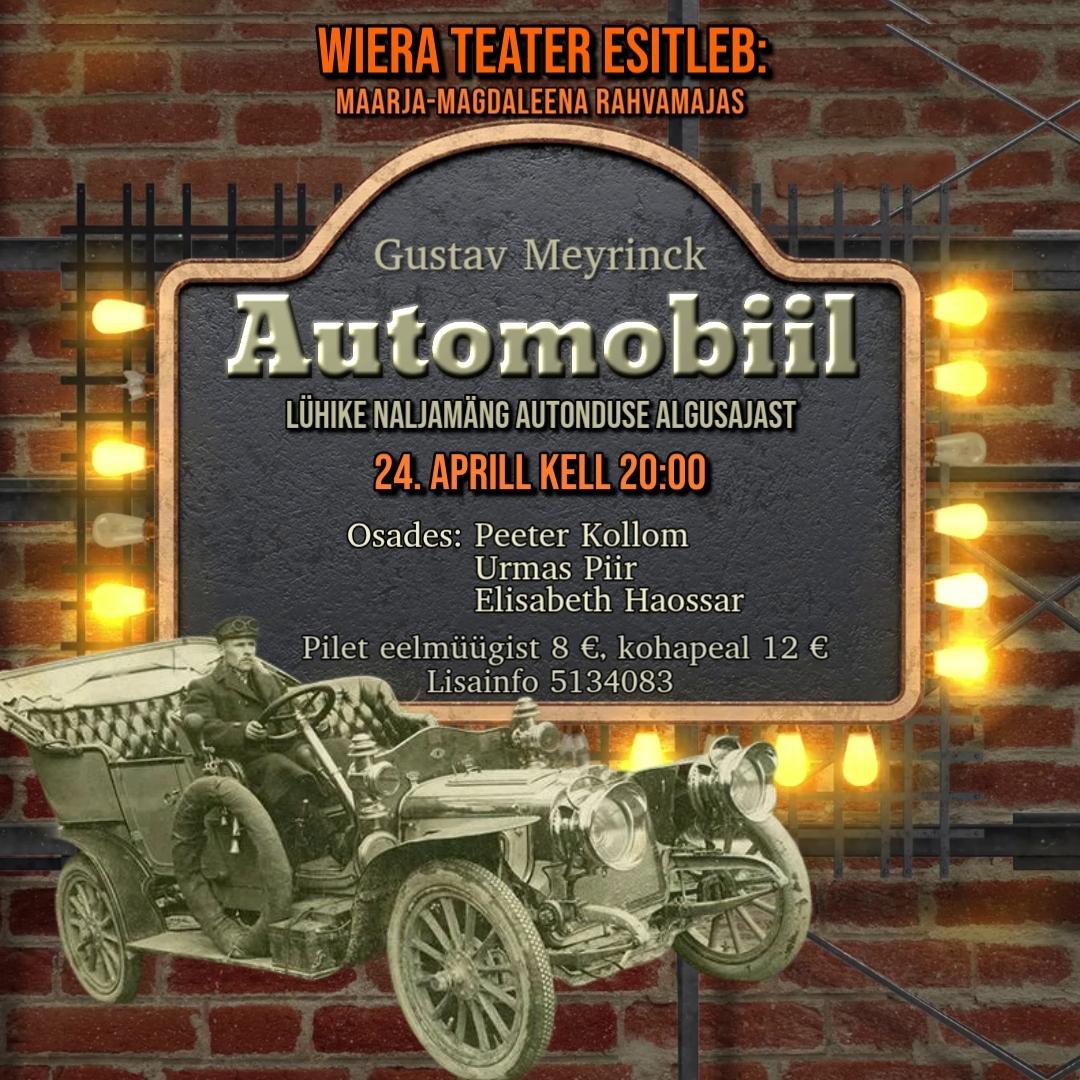 Esietendus! Gustav Meyrincki lühikomöödia “Automobiil”