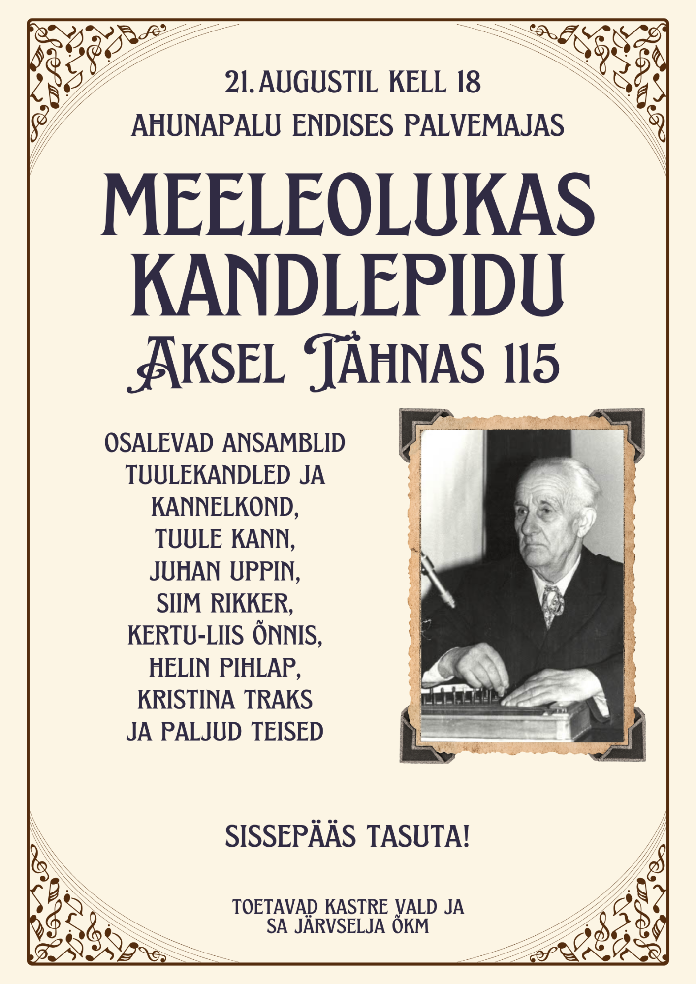 Meeleolukas kandlepidu. Aksel Tähnas 115