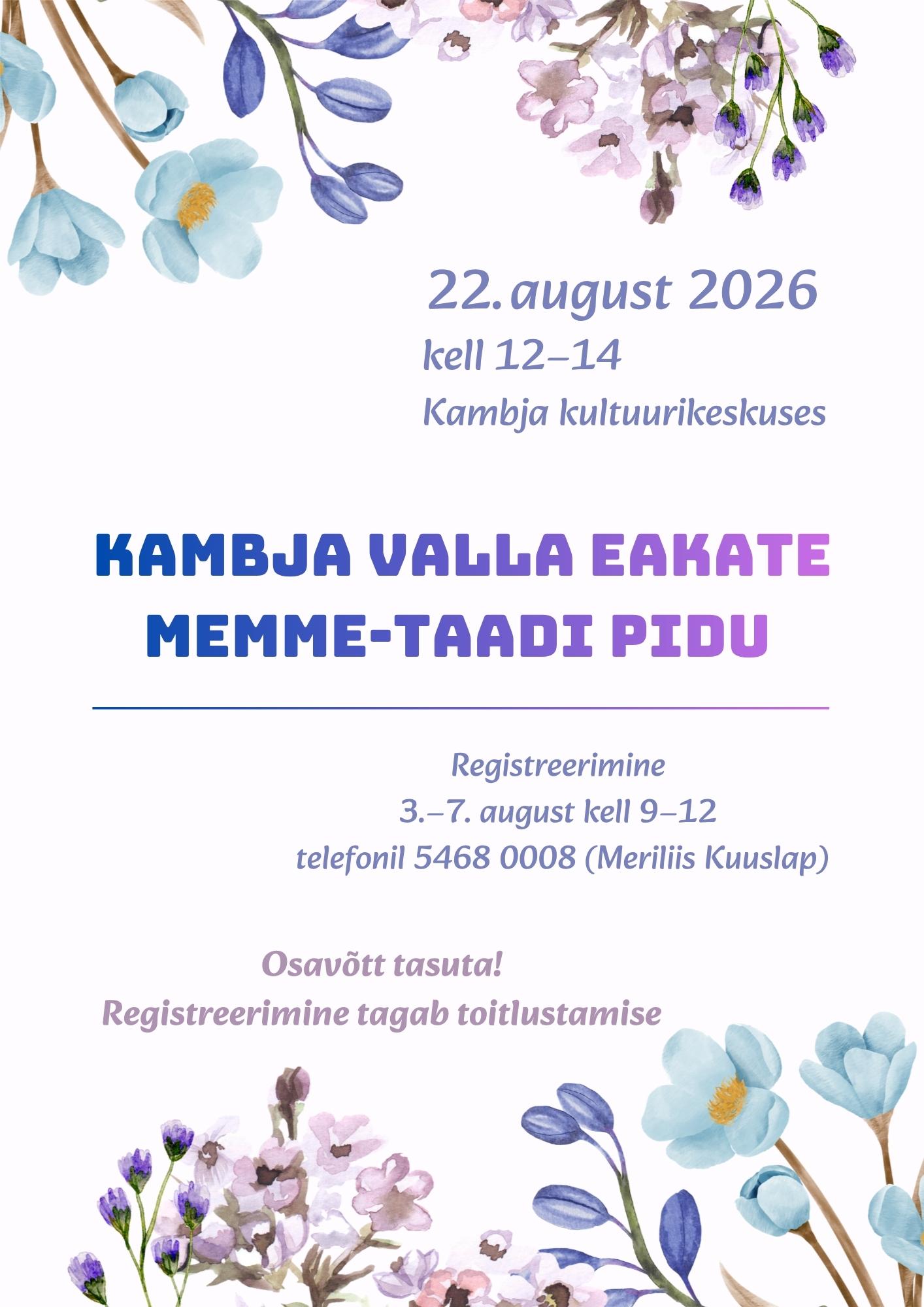 Kambja valla memme-taadi pidu