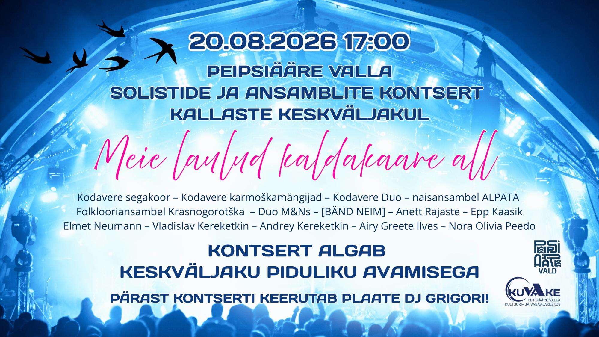 Kontsert Kallaste kaldakaare all