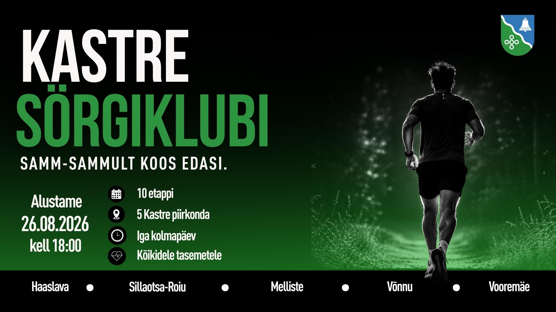 Kastre Sörgiklubi – tasuta jooksu- ja kõnnisari